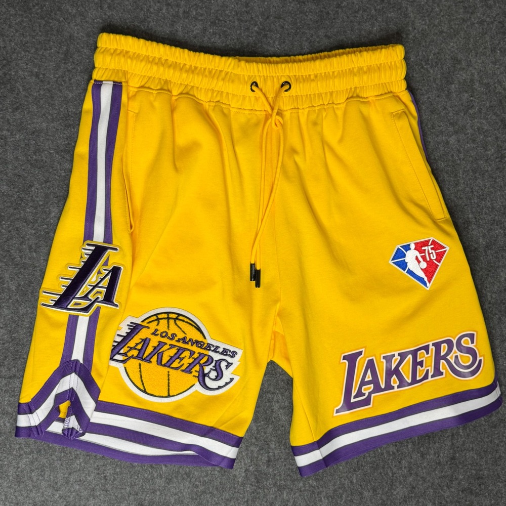 Pro Standard Los Angeles Lakers NBA Shorts Yellow Mens‎ XL BLL354107FL New